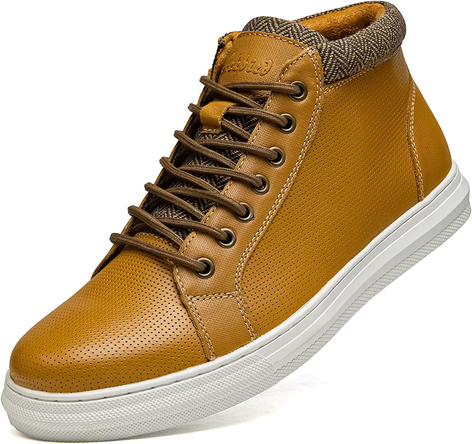 Men's Casual Oxford Sneaker Boot Genuine Leather Upper Mid-Top Fashion  Design Wa