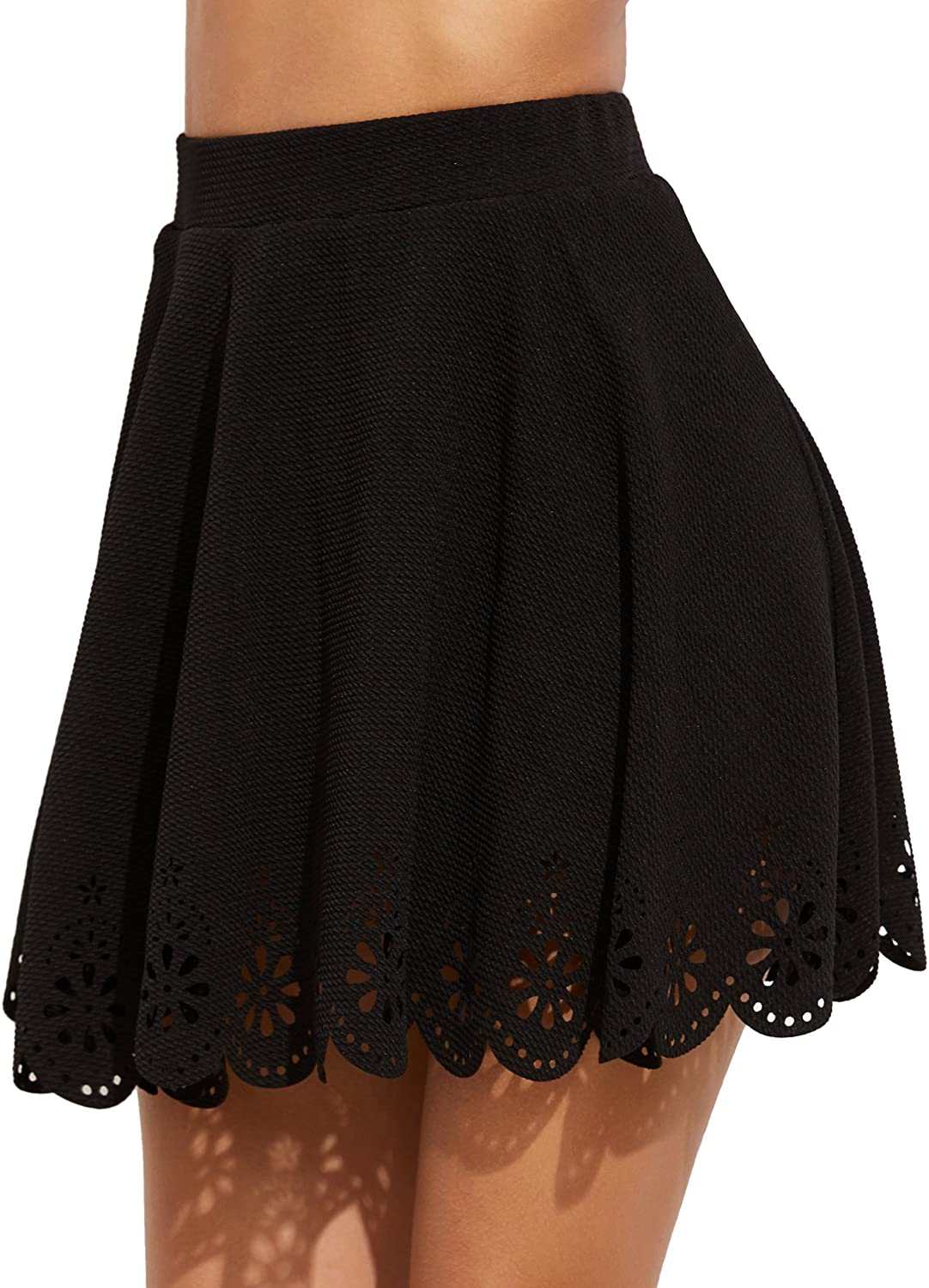 SheIn Women's Basic Solid Flared Mini Skater Skirt | eBay
