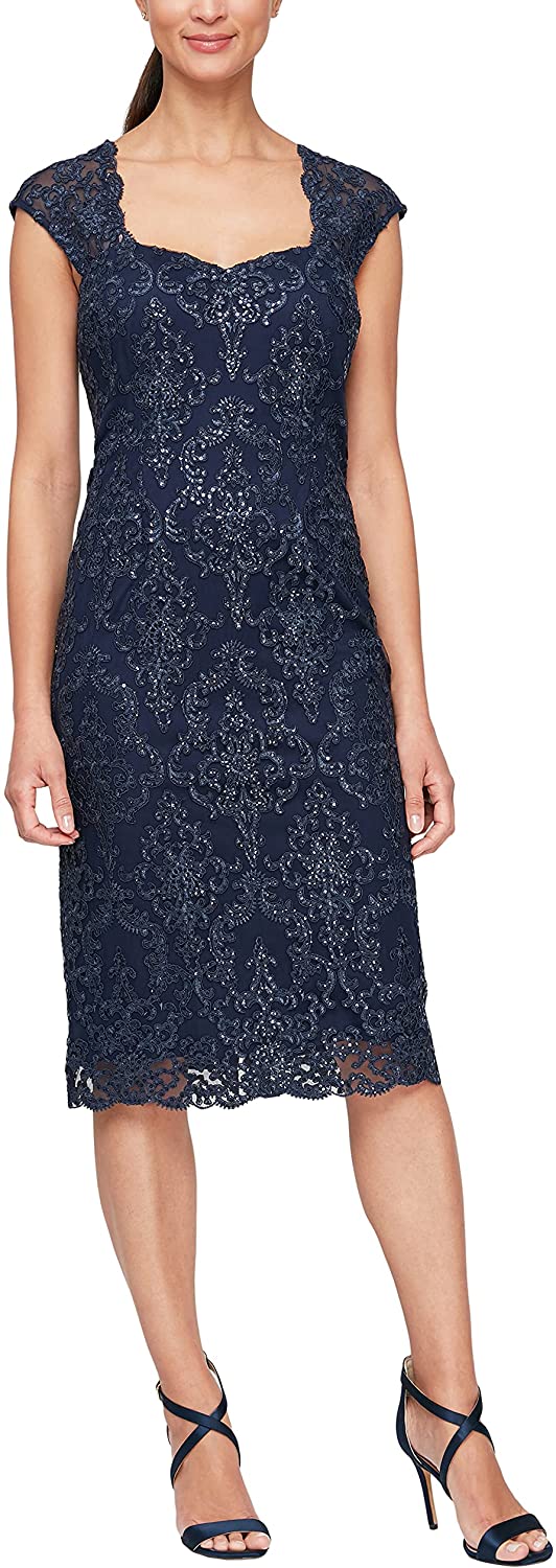 Alex Evenings Women s Short Embroidered Dresses eBay