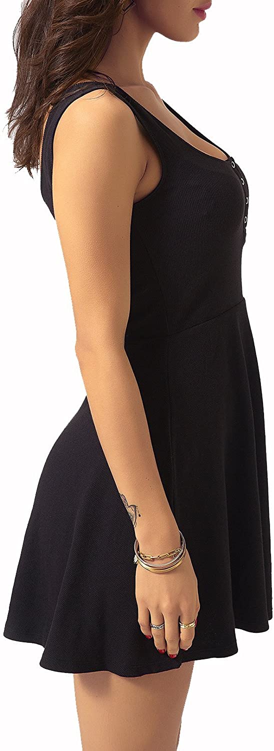 Sviuse Women s Summer Basic Sleeveless Swing Skater  