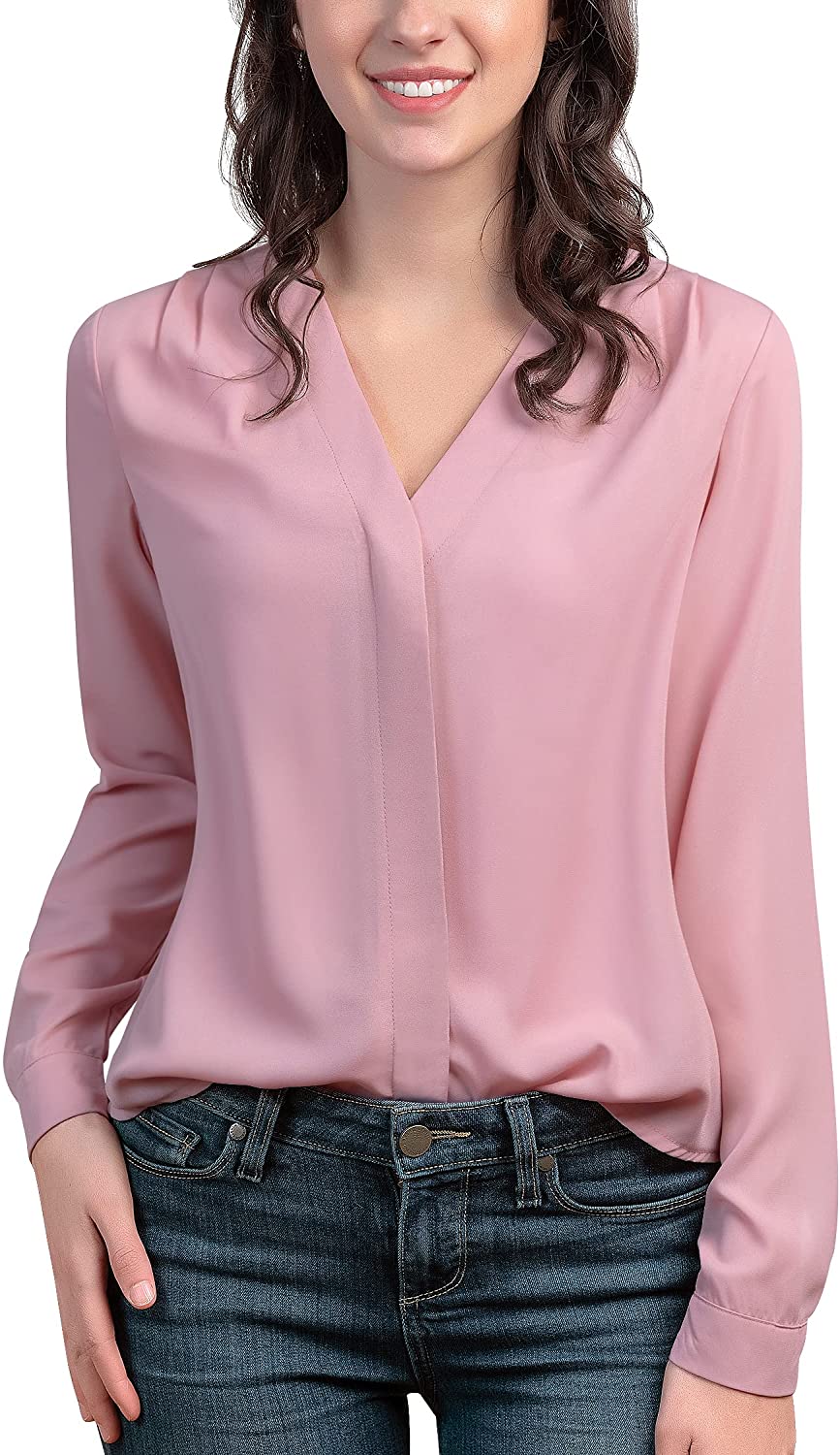 roswear Women's Long Sleeve Professional Work Blouse Shirt | eBay