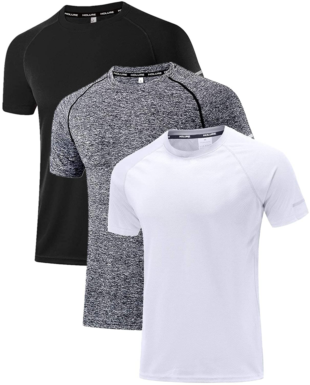 Holure Mens Mesh Quick-Dry Short Sleeve Workout Shirt 