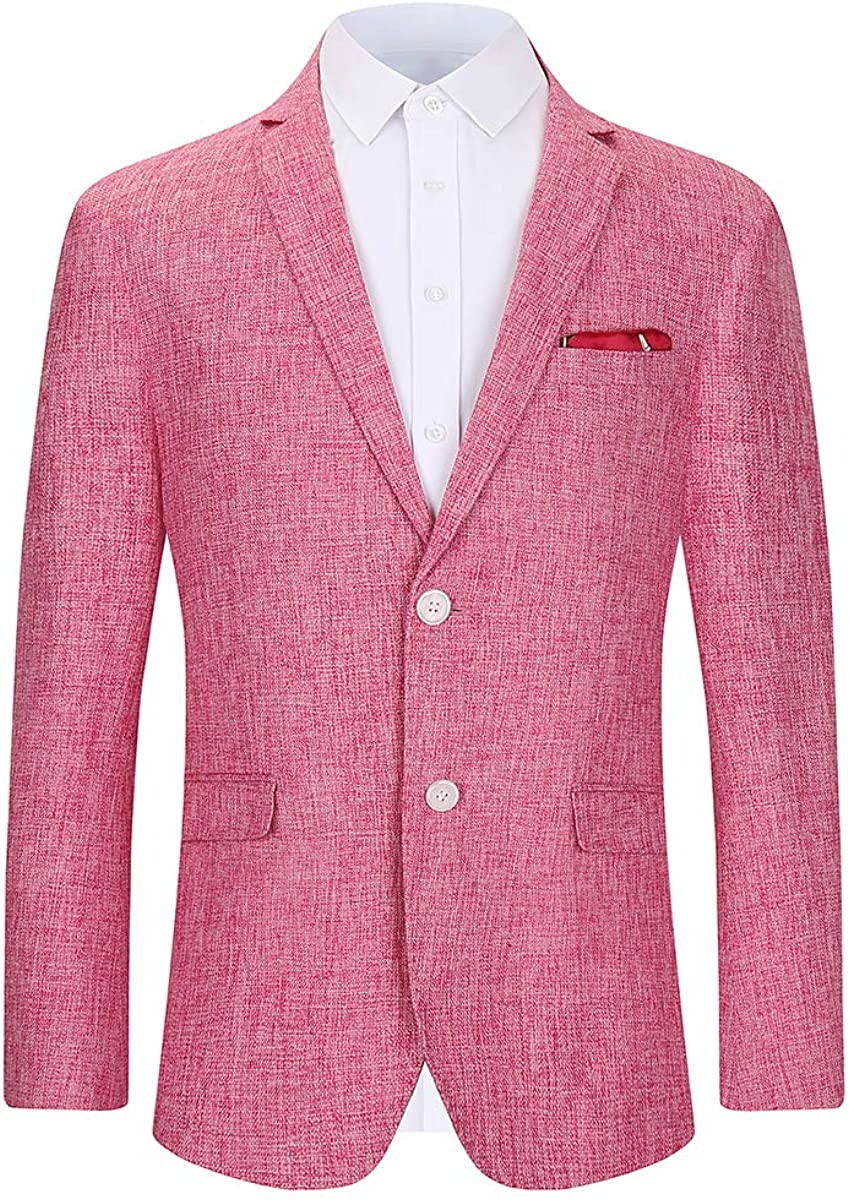 Piero Lusso Stylish Men Casual Suit Blazer Jackets Sports Coats Dress Suit 