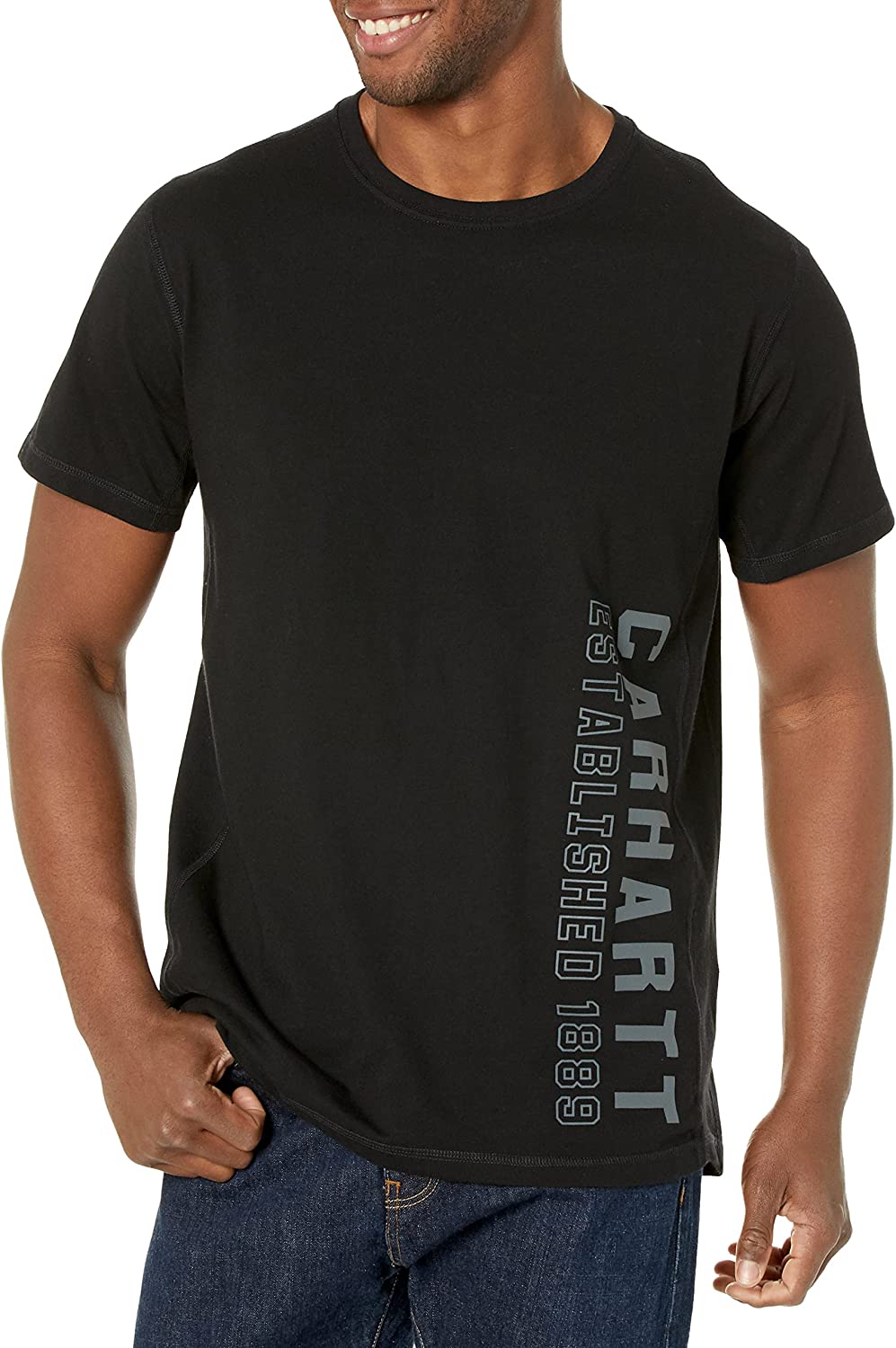 Carhartt Men's Black Short-Sleeve Logo T-Shirt