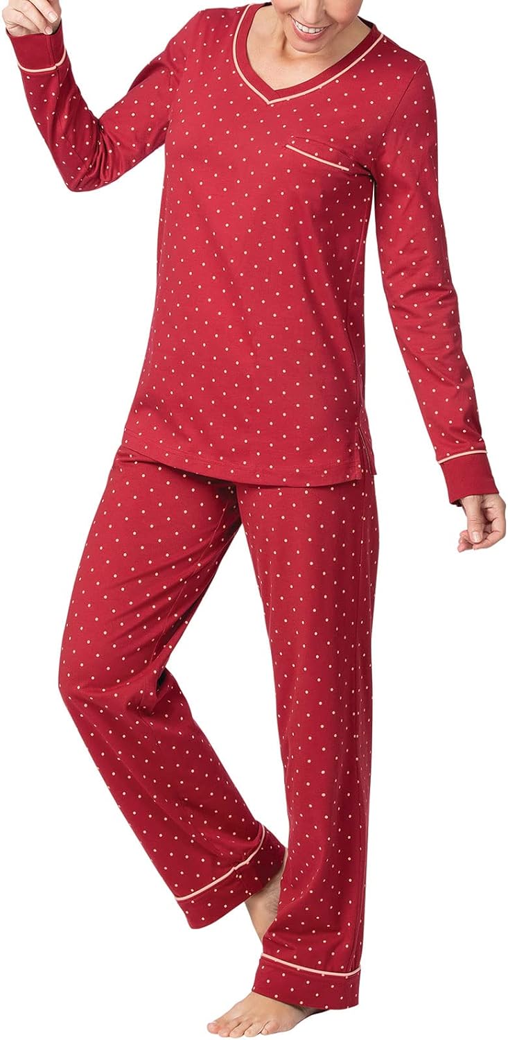 PajamaGram Pajamas For Women - Womens PJ Sets, Pullover Top, 100% Cotton