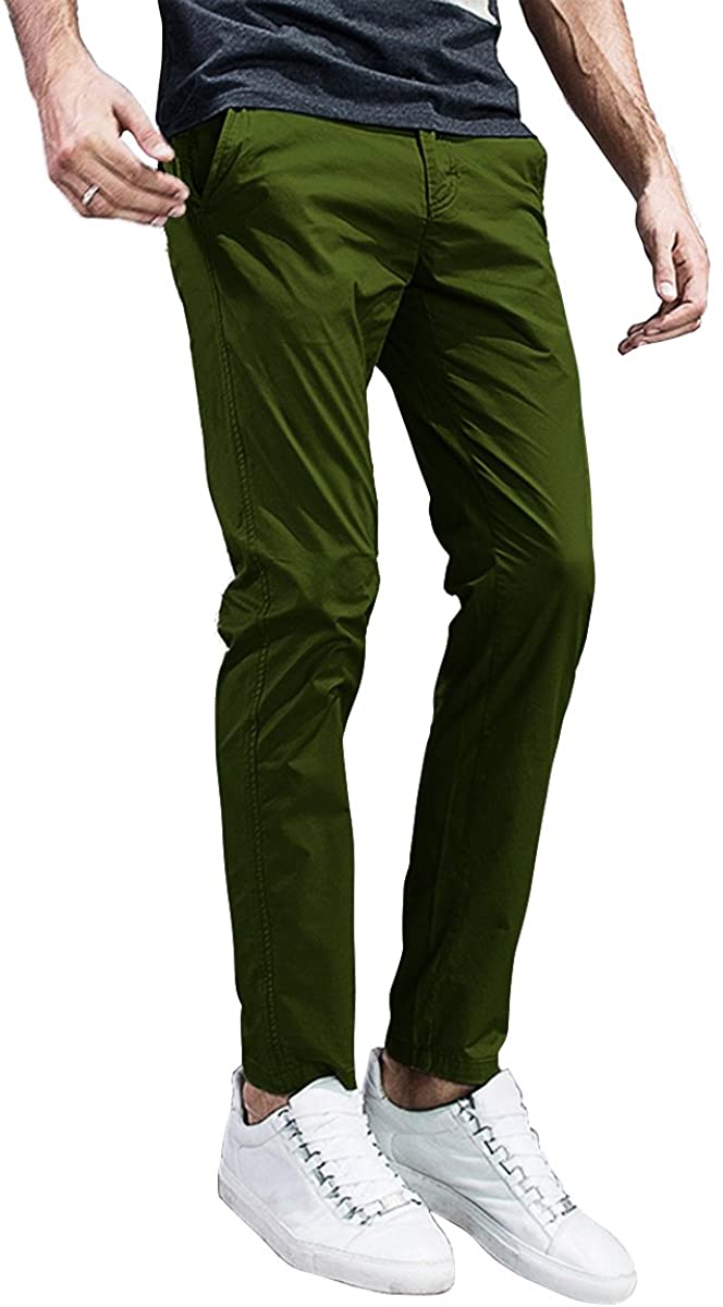 Match Men's Slim Tapered Stretchy Casual Pants #8105