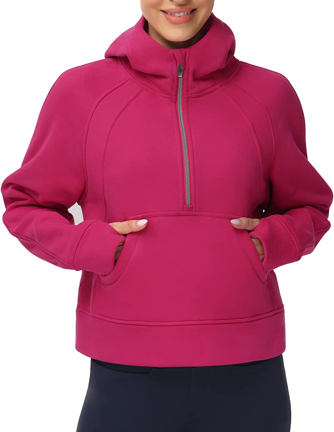 Scuba Oversized Half-Zip Hoodie  Women's Hoodies & Sweatshirts