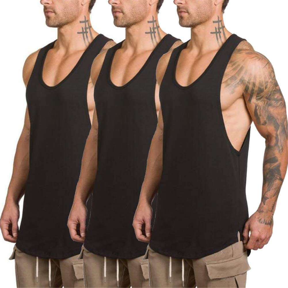 ZUEVI Men&#039;s Muscular Cut Tank Tops Bodybuilding T-Shirts | eBay