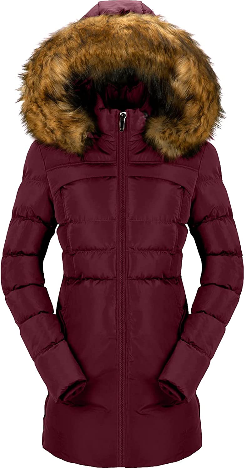 CHERFLY Women's Cotton Winter Coat Thicken Warm Long Jacket with Fur  Trimmed Hood (Coffee,Small) : : Clothing, Shoes & Accessories
