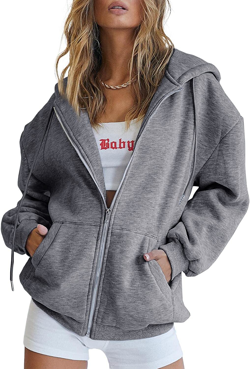 EFAN Women's Cute Hoodies Teen Girl Fall Jacket Oversized