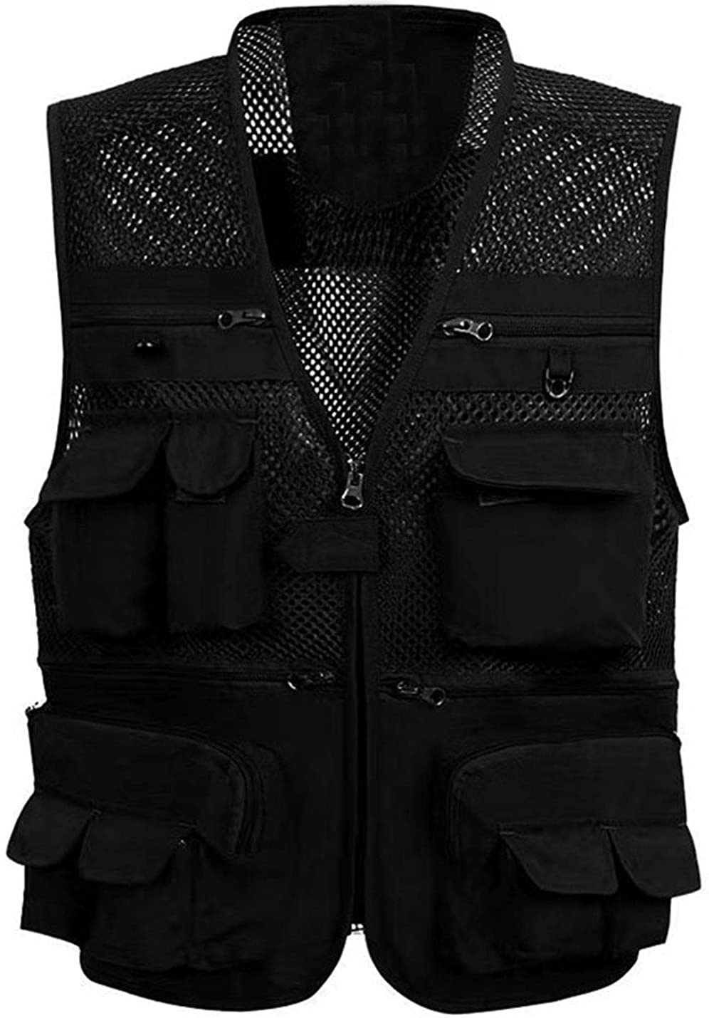 Z&A Mens Summer Casual Outdoor Work Safari Fishing Travel Photo Vest with Pockets