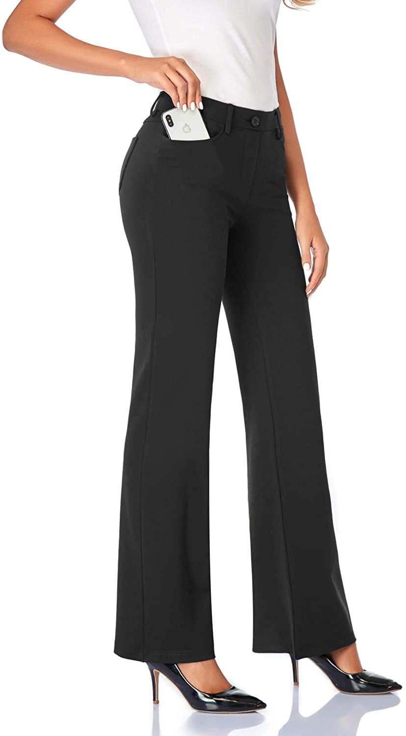 Petite Regular for Office Business Casual Tapata Women's 28''/30''/32''/34'' High Waist Stretchy Bootcut Dress Pants Tall 