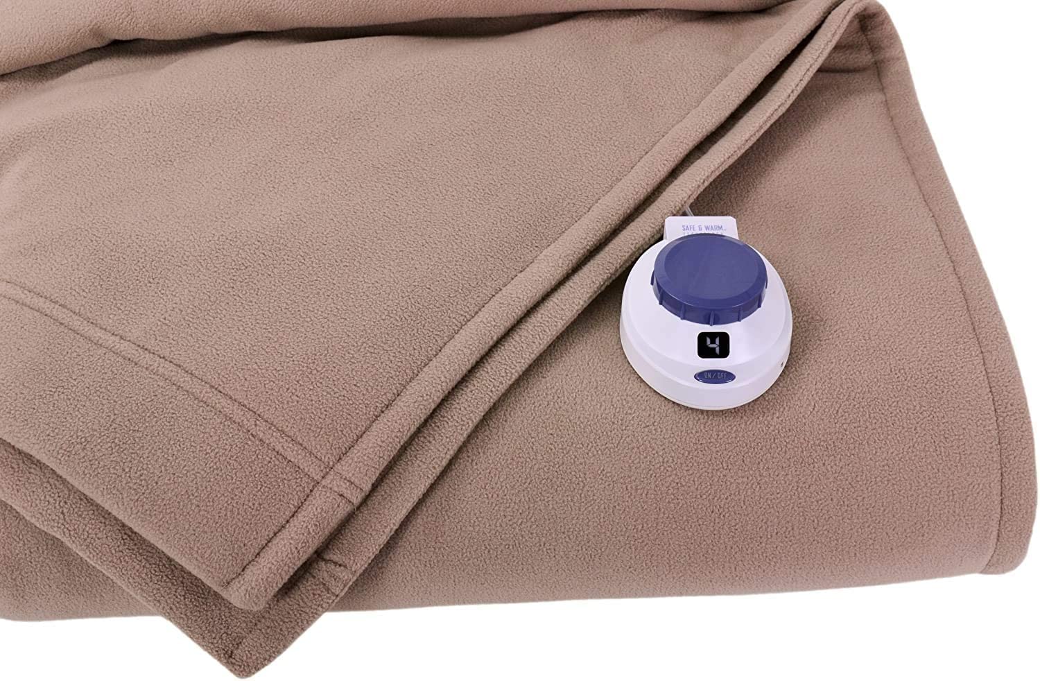 Perfect Fit SoftHeat Luxury Micro Fleece Heated Electric Warming Blanket with