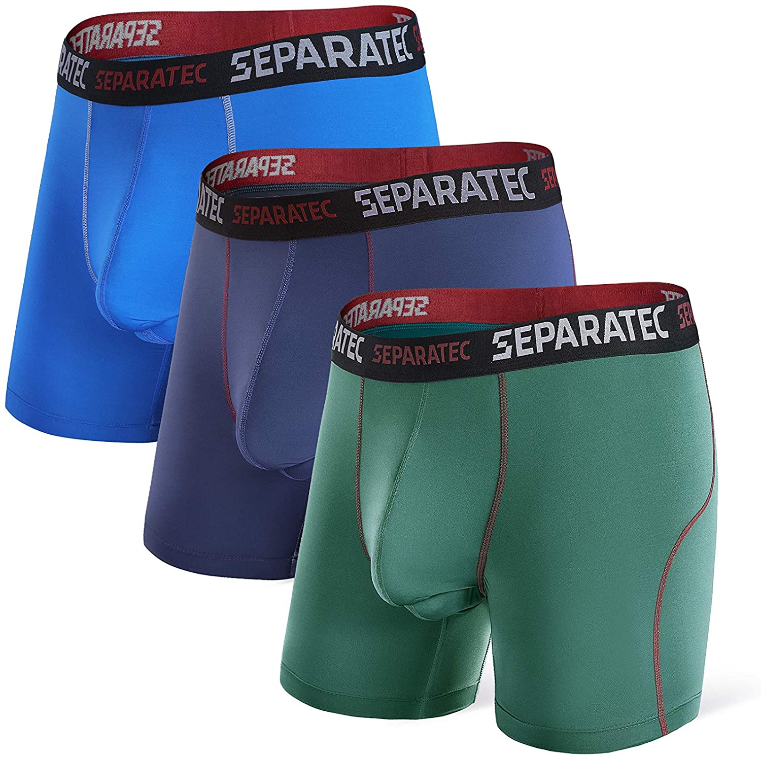40S Super Soft Breathable Cotton Boxer Briefs 3 Pack - Separatec