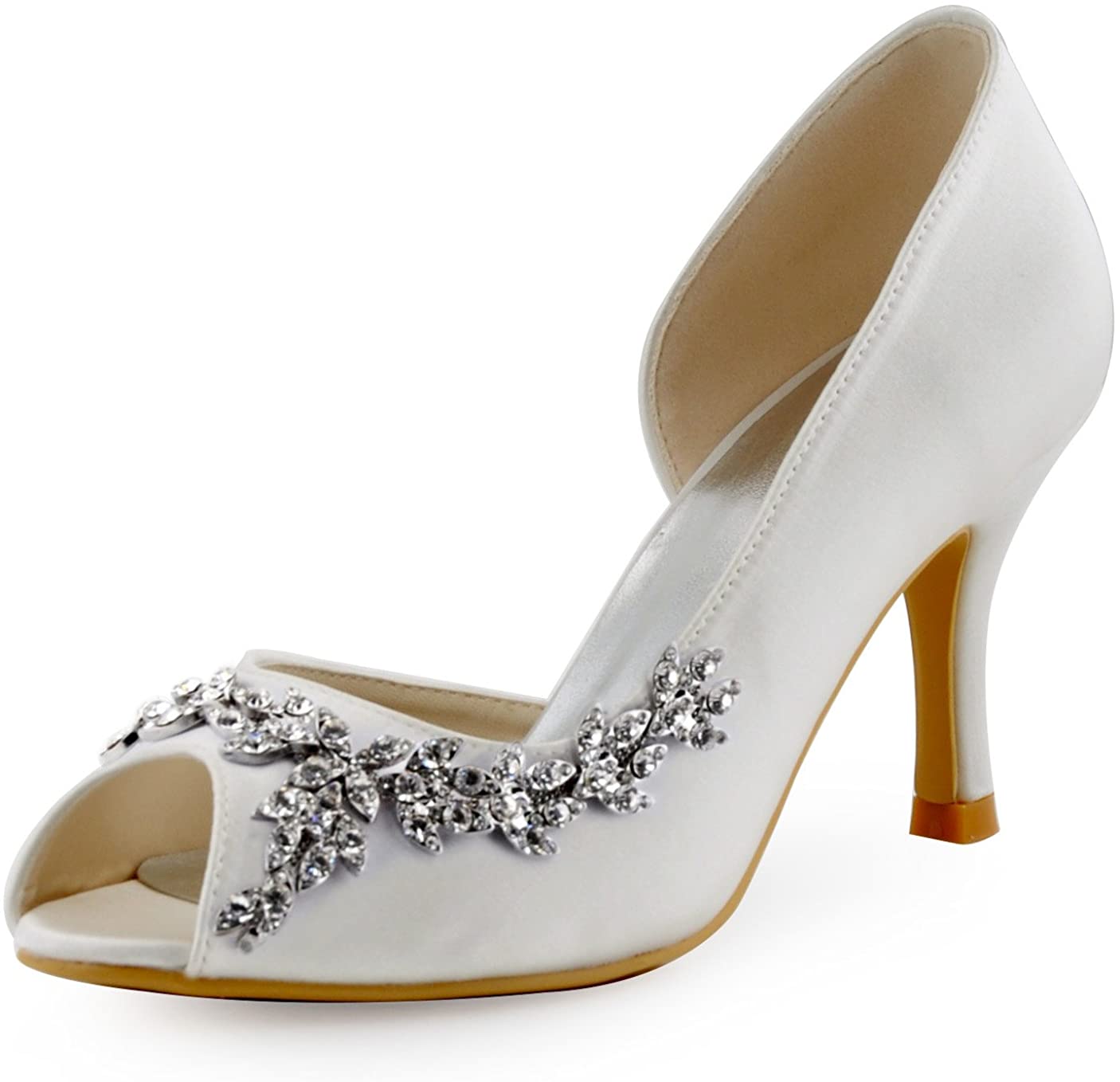 Elegantpark Fashion Clips AH Mujer Accesorios Rotonda Rhinstones zapato Clips 2 Pcs 