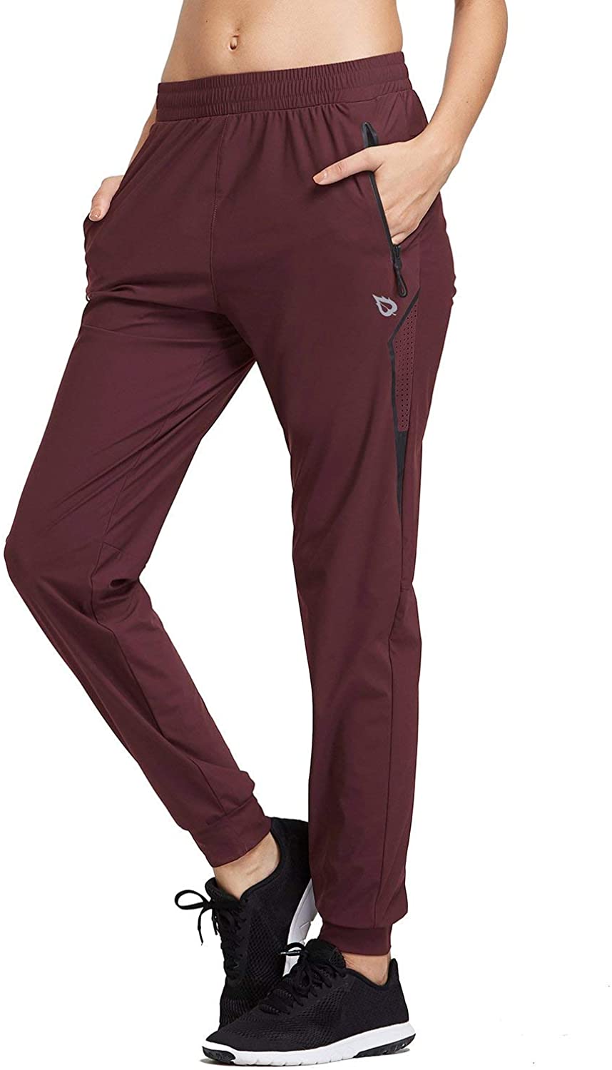 GetUSCart- BALEAF EVO Women's Athletic Joggers Pants Dry Fit Running Capri  Pants Zipper Pockets Lightweight Sports Yoga Track Pants
