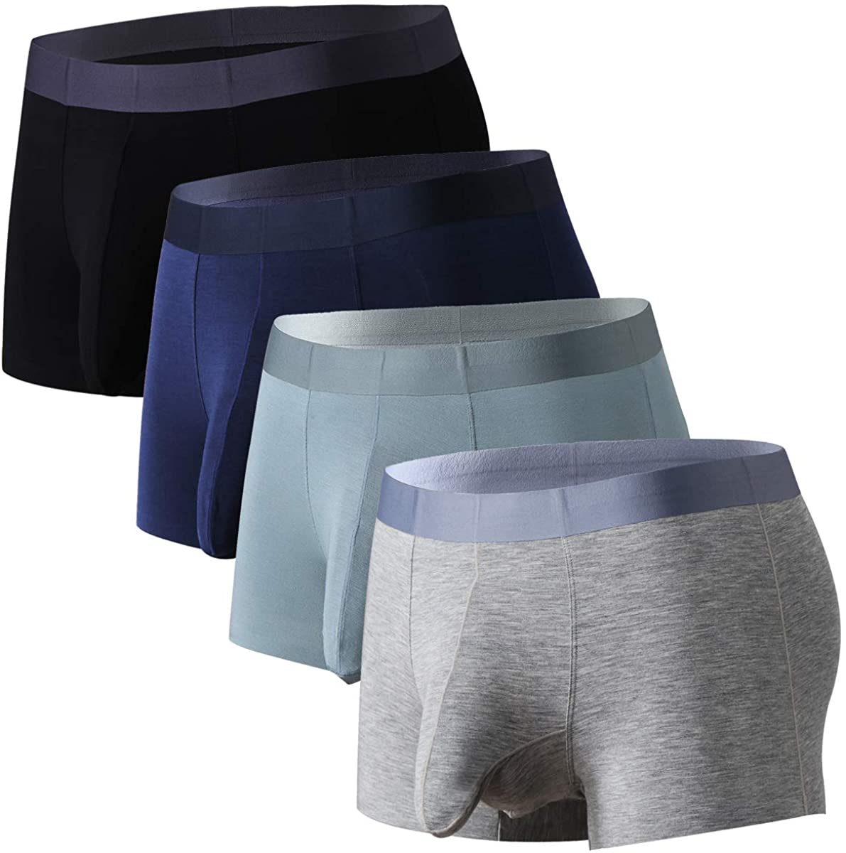 Ouruikia Men's Underwear Silky Smooth Boxer Briefs Long Leg Quick Dry Boxer  Briefs with Separate Pouch : : Clothing, Shoes & Accessories