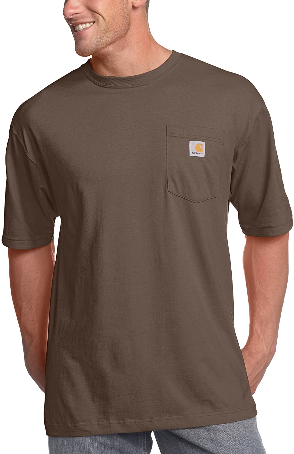 Mens Carhartt Force Short Sleeve Pocket T-Shirt Big Navy