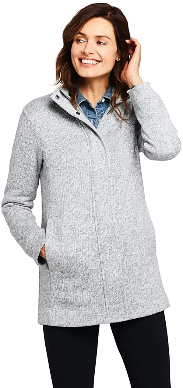 Lands' End Women's Sweater Fleece Coat | eBay