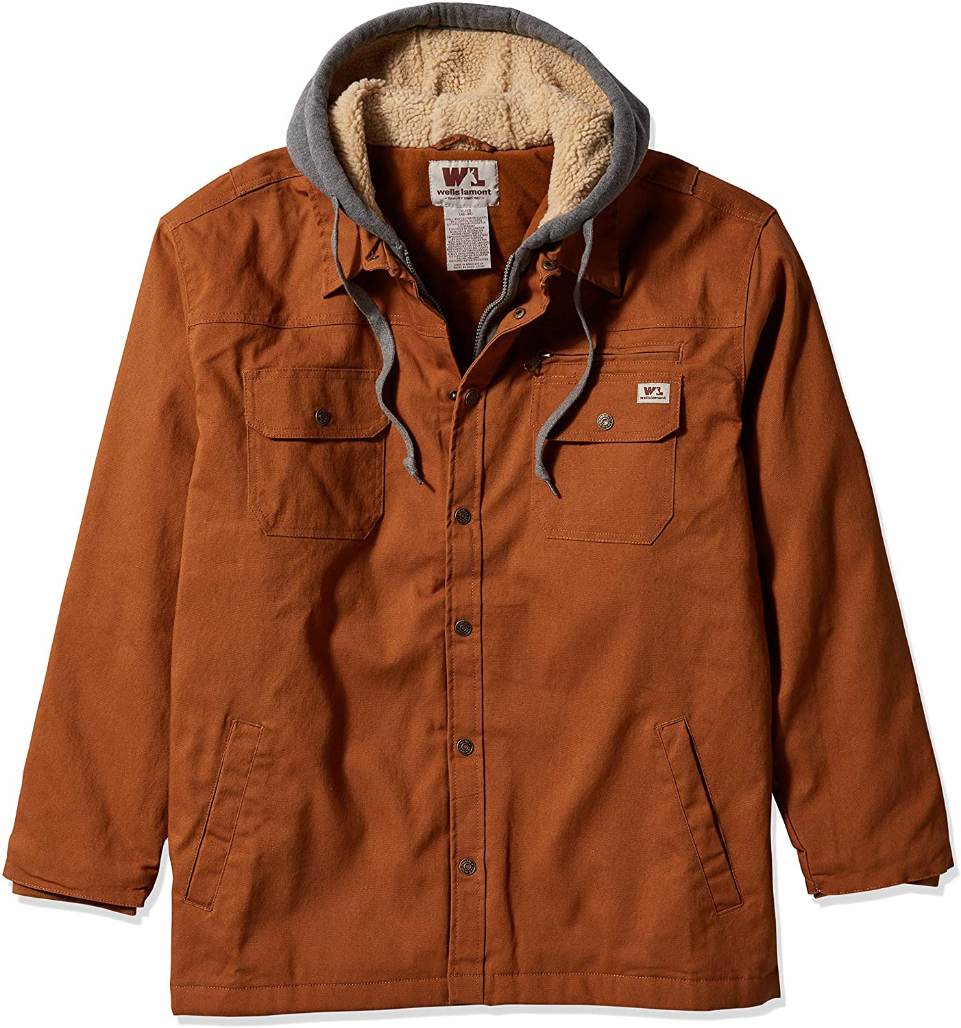 wells lamont canvas jacket with sherpa lining