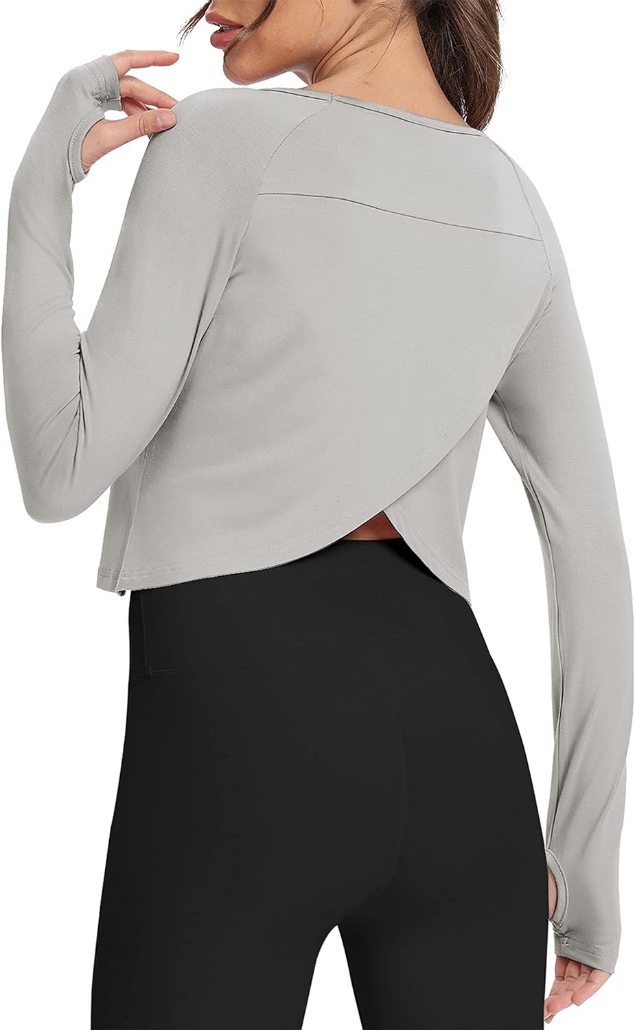  Bestisun Long Sleeve Crop Tops for Women Workout Cropped Long  Sleeve Workout Tops Black S : Clothing, Shoes & Jewelry