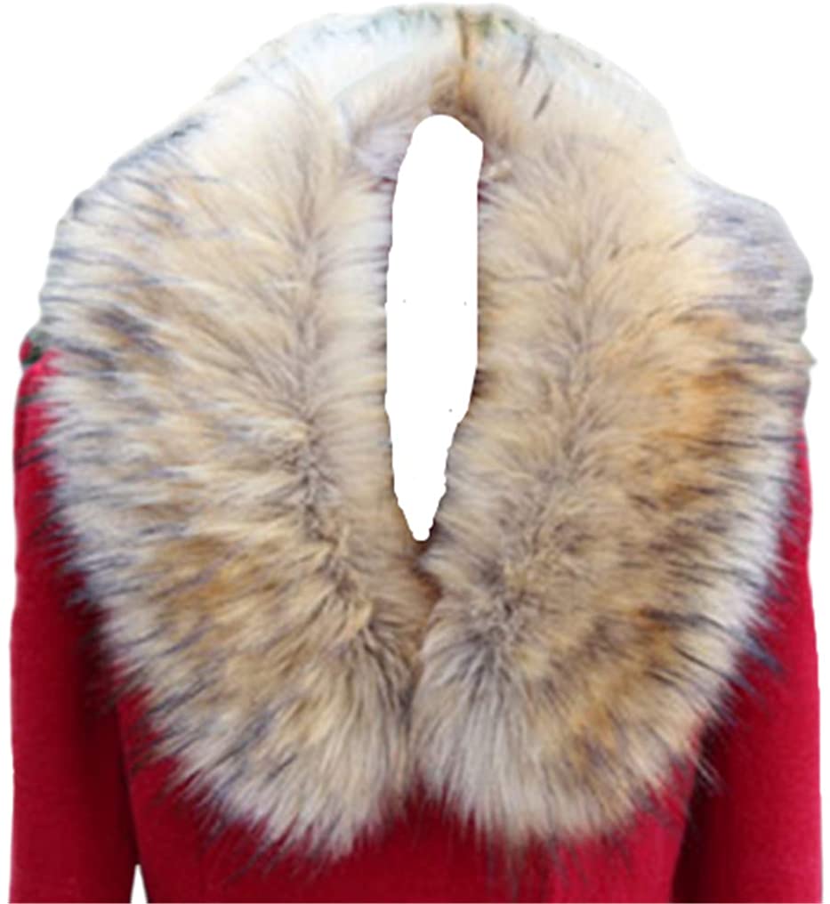 LDFWAY Faux Fur Collar Scarf Hood Collar Shawl Stole Neck Warmer for Winter Coat