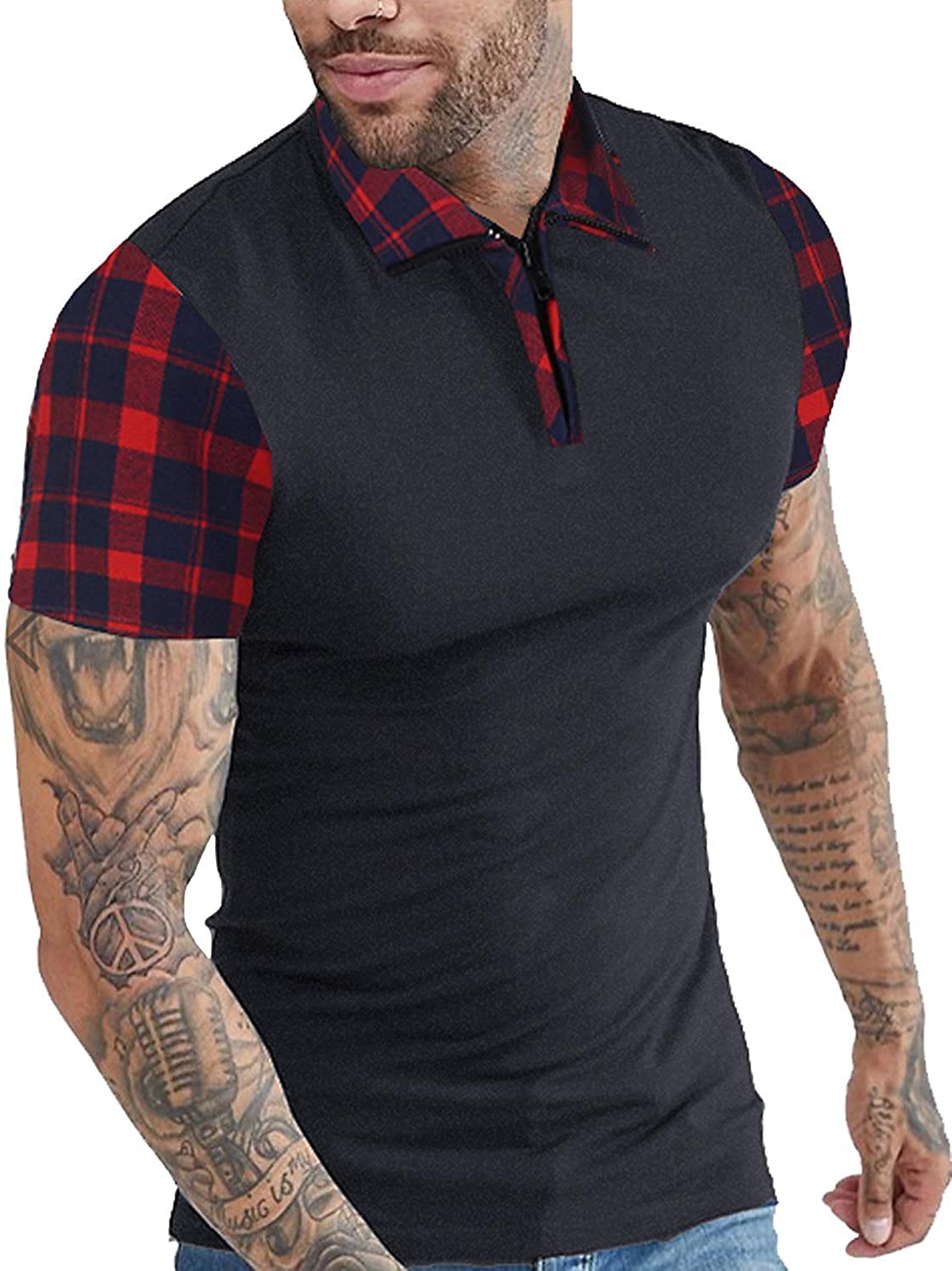 plaid polo shirts for men