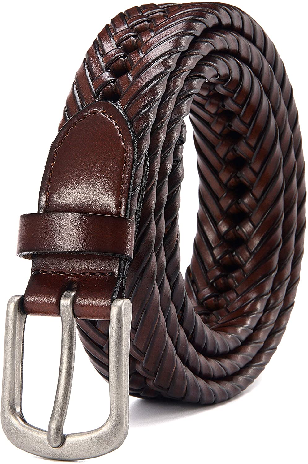 CHAOREN Braided Belt for Men - 1 1/8 Leather Belt for Casual Jeans -  Ultimate Comfort & Style at  Men’s Clothing store