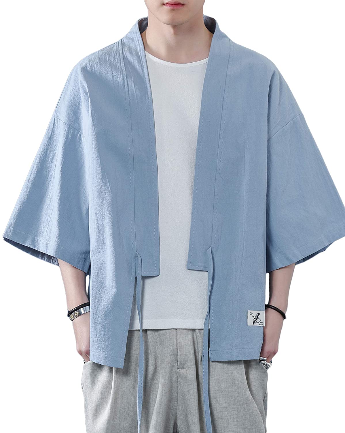 PRIJOUHE Men's Japanese Kimono Coat 
