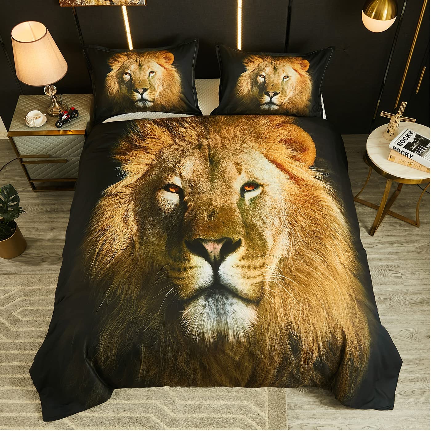 lion print comforter set