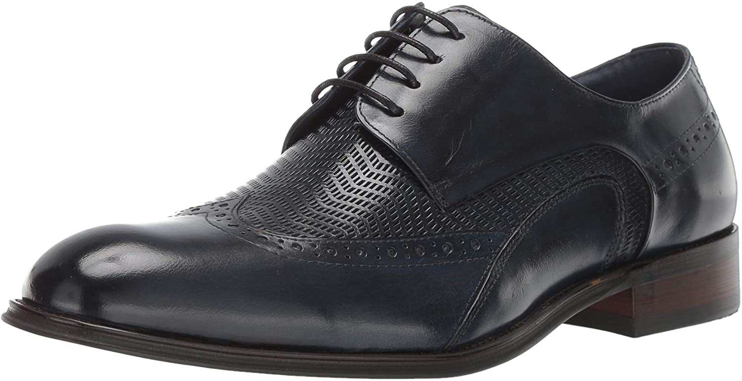 M Navy Stacy Adams Men'S Maguire Wing-Tip Lace-Up Oxford 
