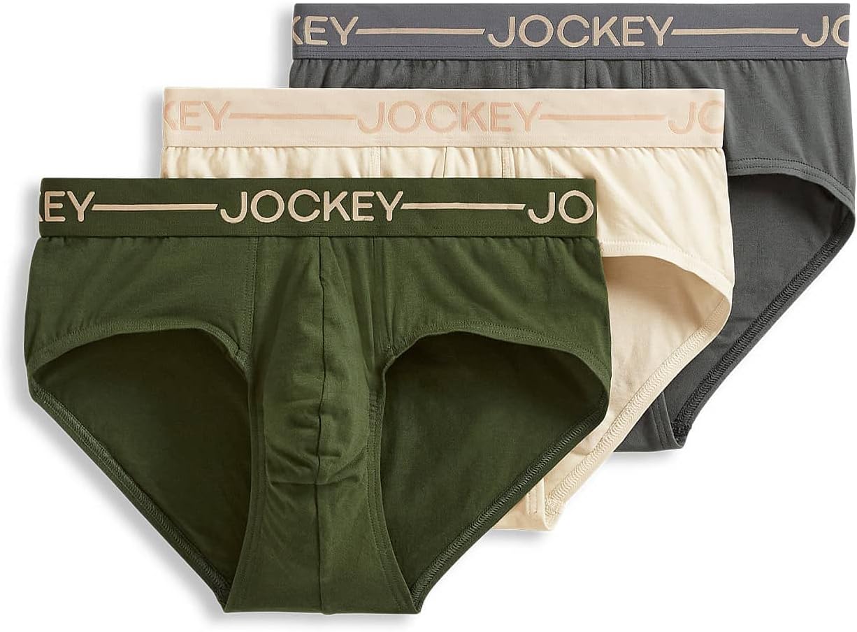 Jockey Men's Underwear Organic Cotton Stretch Brief - 3 Pack | eBay
