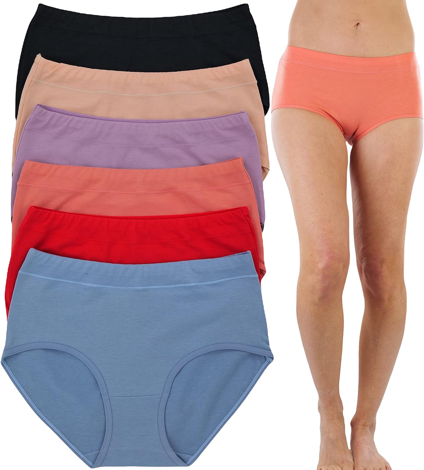 ToBeInStyle Women's Pack of 6 High-Rise Girdle Panties : :  Clothing, Shoes & Accessories