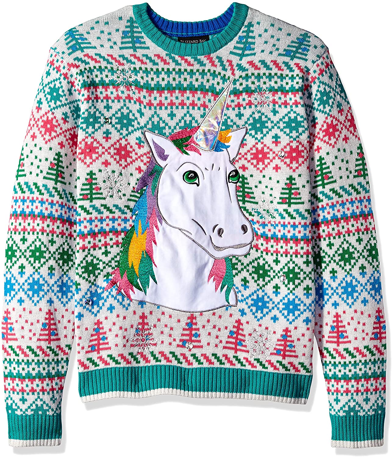 vernieuwen smaak congestie Blizzard Bay Men's Ugly Christmas Sweater Unicorn | eBay