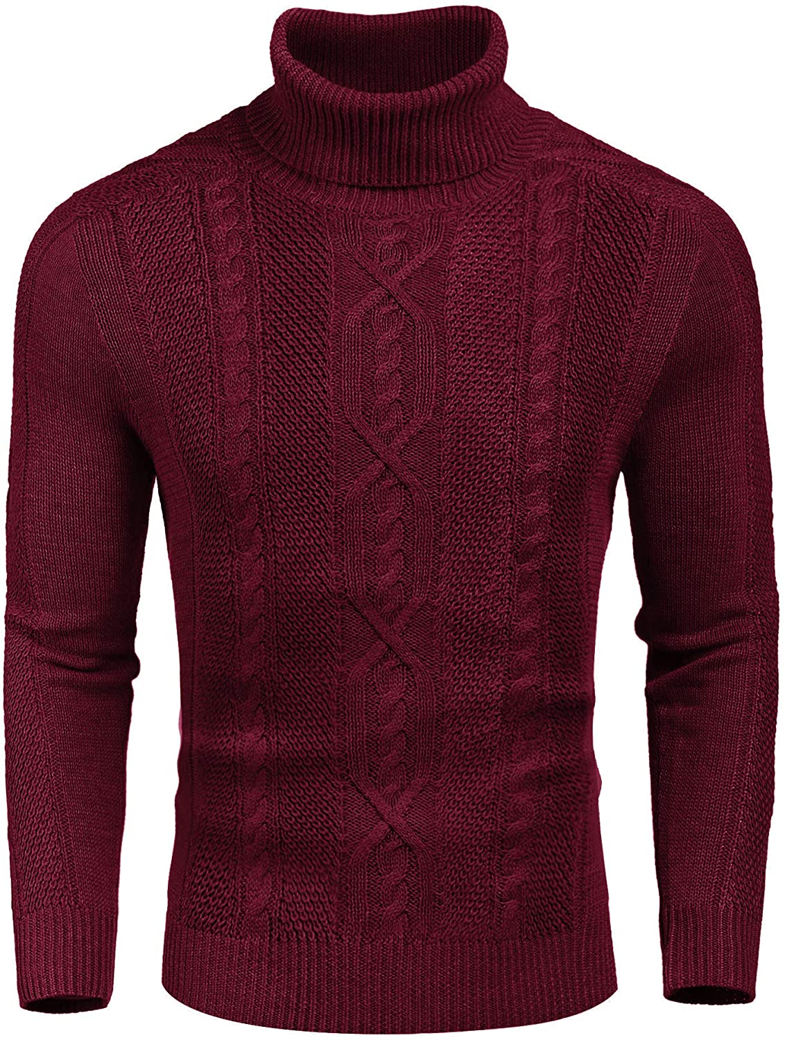 COOFANDY Men's Slim Fit Turtleneck Sweater Mens Basic Casual Ribbed Knitted  Long Sleeve Pullover Sweater at  Men's Clothing store