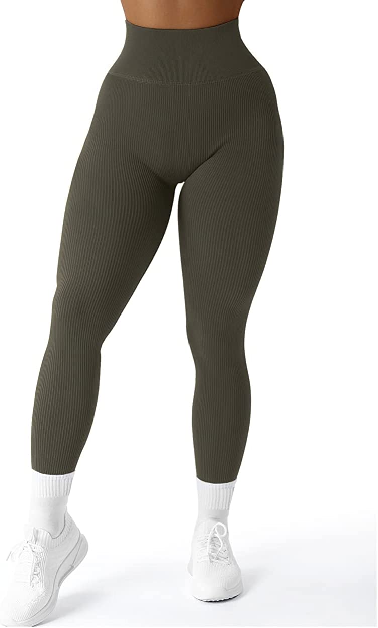 SUUKSESS Women Ribbed Seamless Leggings High Waisted Workout Gym Yoga Pants,  Black, Medium : : Clothing, Shoes & Accessories