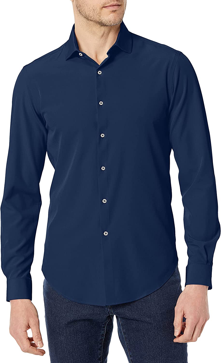 Buy Van Heusen Men's Slim Fit Polo Shirt (VDKPESLFA06053_Blue M) at