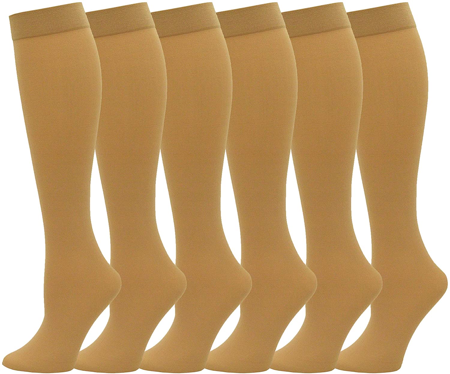 Women's Fashion Semi Opaque Knee High Trouser Sock 3pair / 6pair