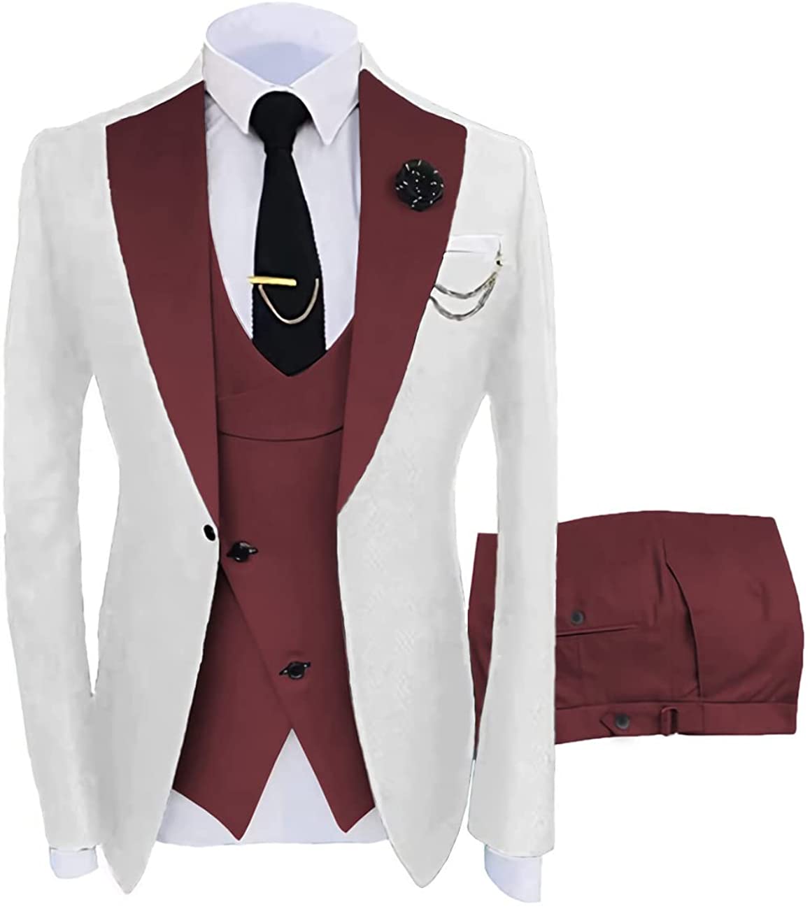 Wangyue Men Suit Mens Suit Slim Fit Suit for Men Wedding Suit Prom