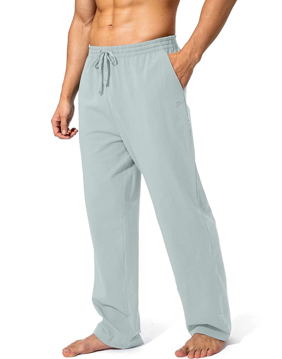 Pudolla Men'S Cotton Yoga Sweatpants Athletic Lounge Pants Open