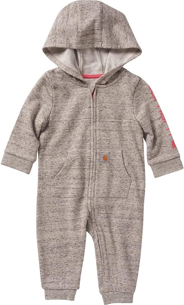 Carhartt baby-girls Long Sleeve Zip Front Hooded Coverall