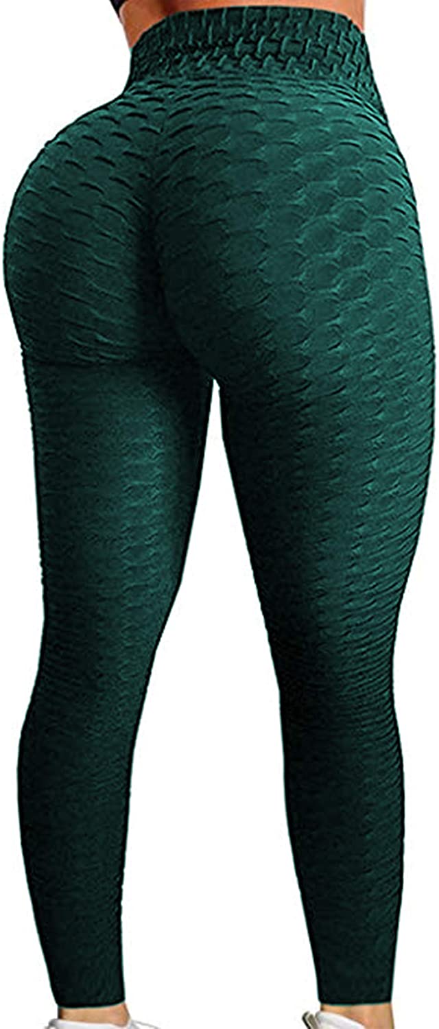 GetUSCart- RIOJOY High Waist Leggings for Women Butt Lift Tummy Control  Yoga Pants Gym Workout Booty Scrunch Tights