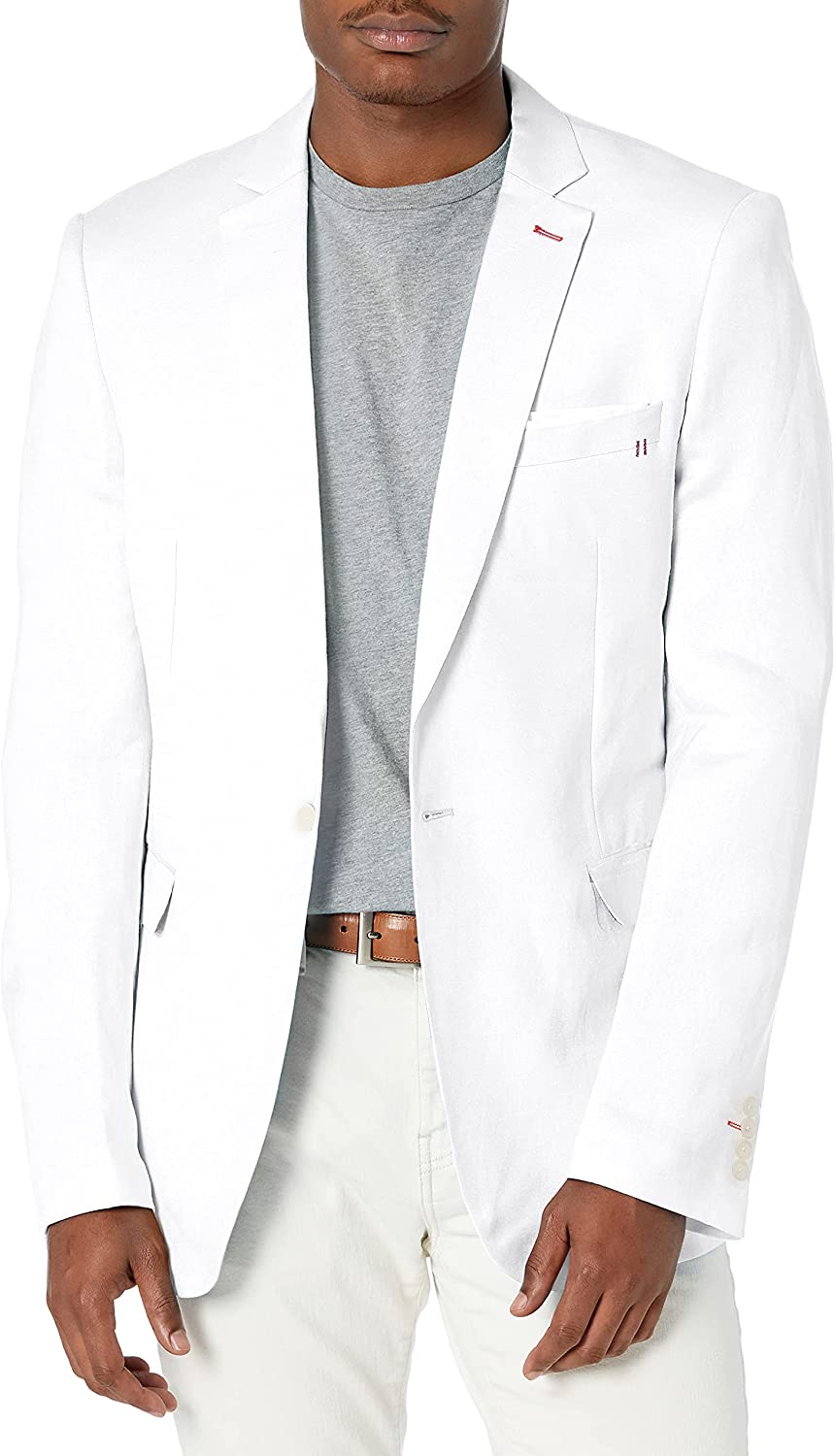 Azaro Uomo Mens Blazer Slim Dress Casual Linen Suit Sport Jacket Stylish 