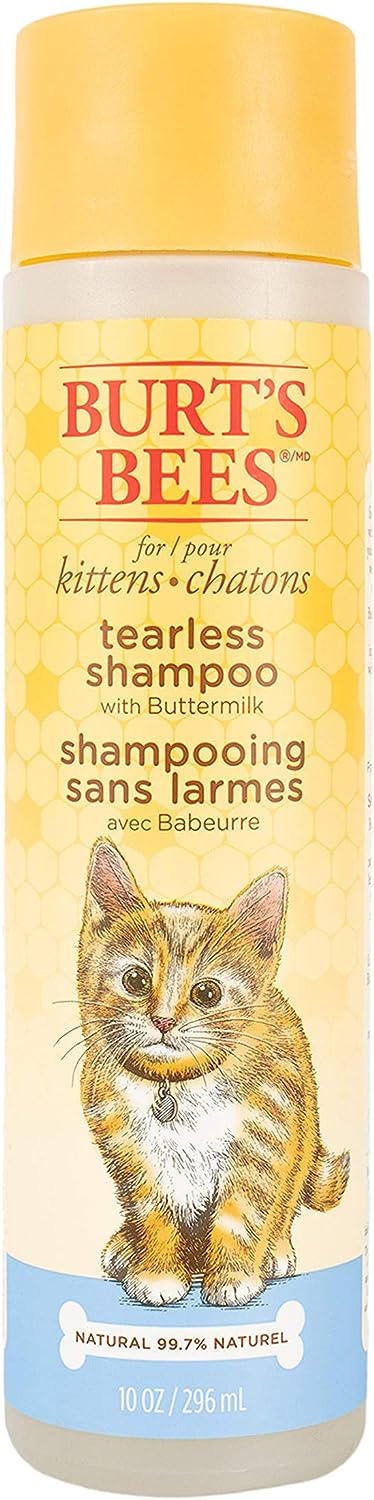 BURT'S BEES FOR PETS Kittens Natural Tearless Shampoo with Buttermilk, 10  Fl Oz