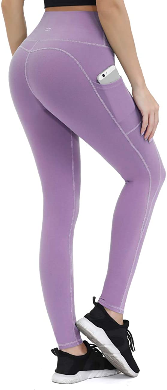 High Waisted Pastel Thistle Purple Lavender Leggings Yoga Pants for Women  With Pockets, Tummy Control, Quality Fabric, 28 -  Canada