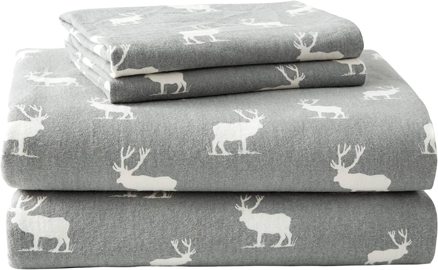 100% Premium Cotton Bedding Sheet Set Flannel Collection Eddie Bauer Pre-Sh