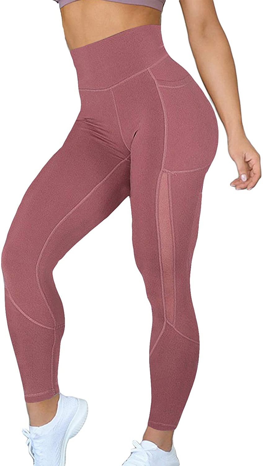 KIWI RATA Women Sports Mesh Trouser Gym Workout Fitness Capris Yoga Pant  Legging