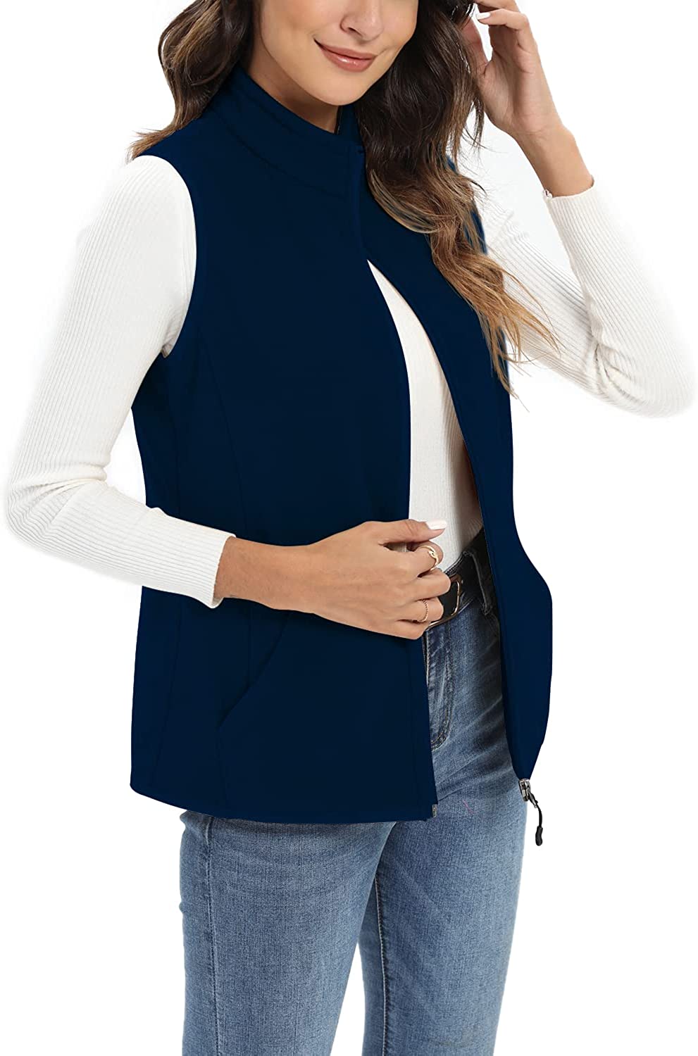  Xeoxarel Women's Soft Fleece Vest, Lightweight