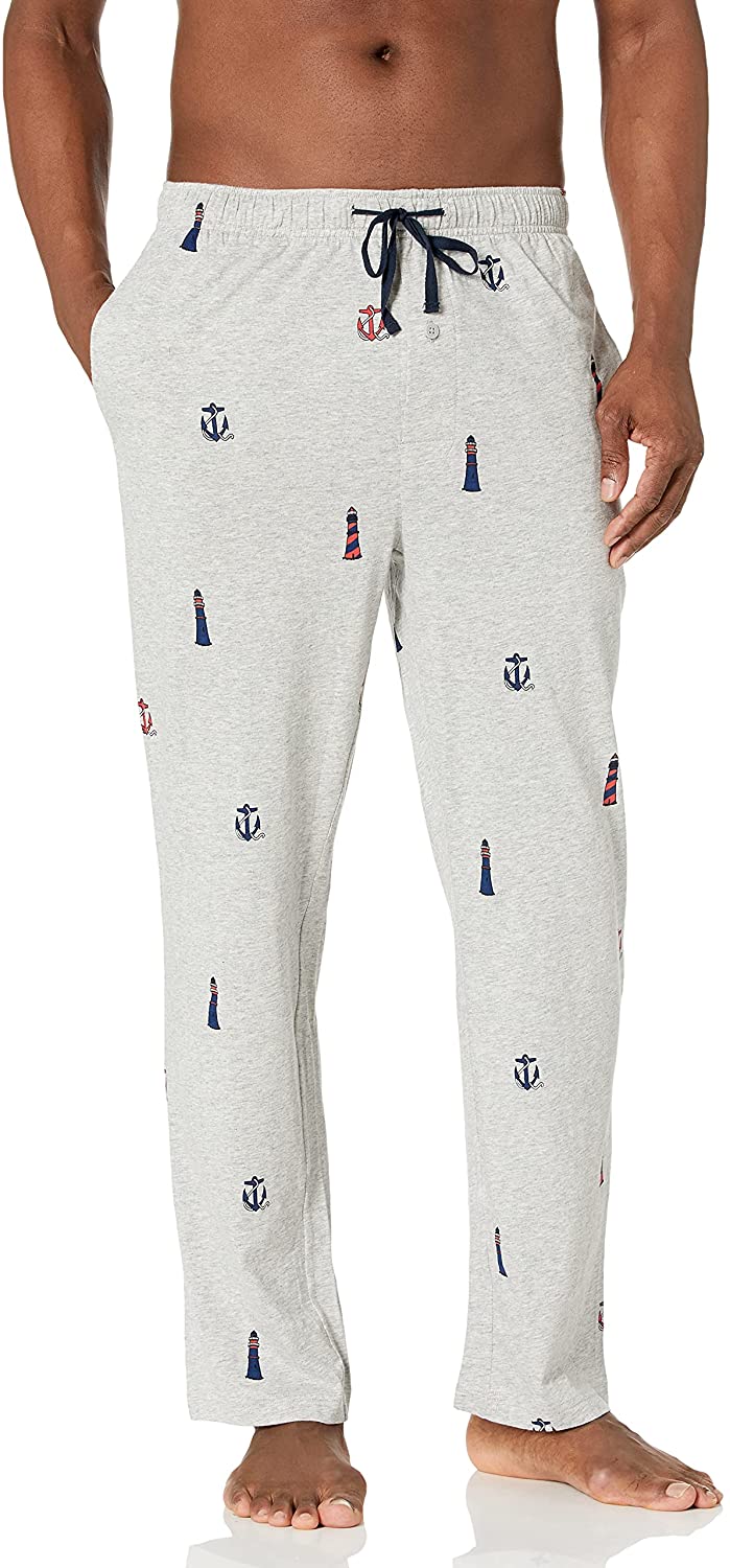 Nautica Men's Soft Woven 100% Cotton Elastic Waistband Sleep Pajama ...