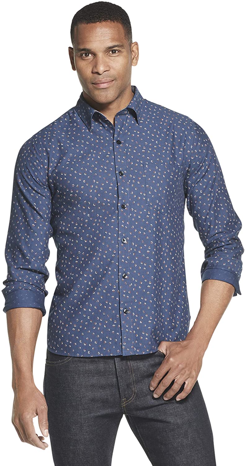 Long Sleeve Button Down Print Shirt | eBay